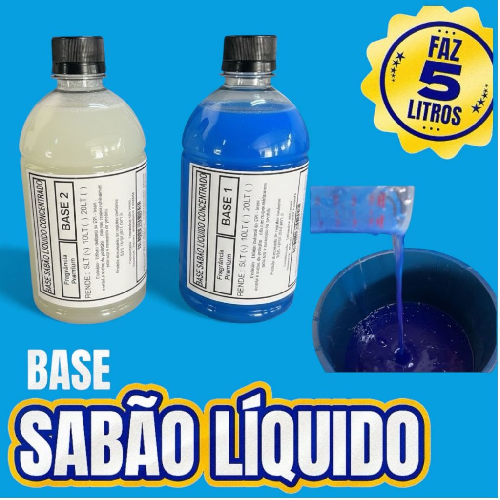 Base Para Sabão Líquido Lava-Roupas Rende 5 Litr