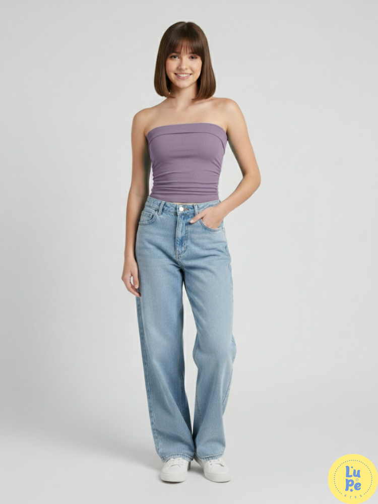 Cropped Tomara que Caia Juvenil Franzido Lateral M