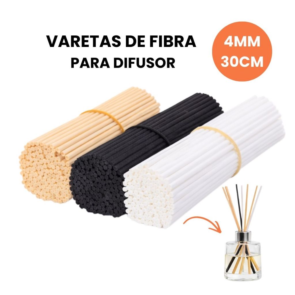 Varetas para Difusor de Ambiente 4mm 30cm Fibra &#