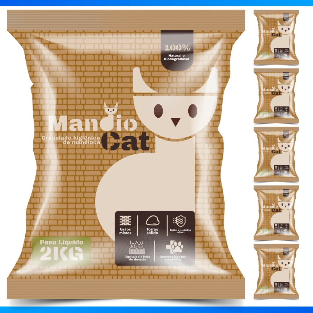 Areia MandioCat Biodegradável *4 à 16* Kg –