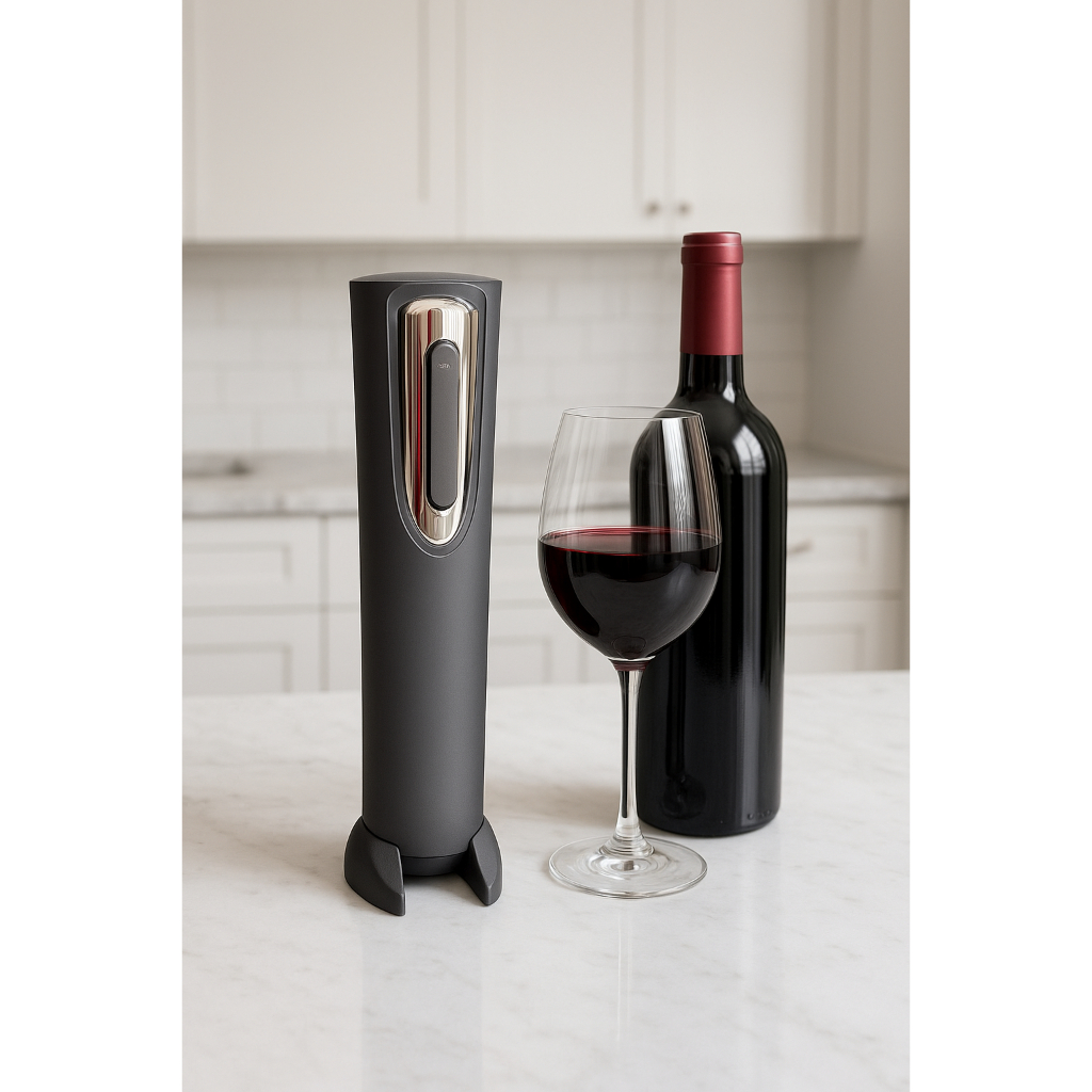 Abridor de Vinho Elétrico Com Cortador de Lacres