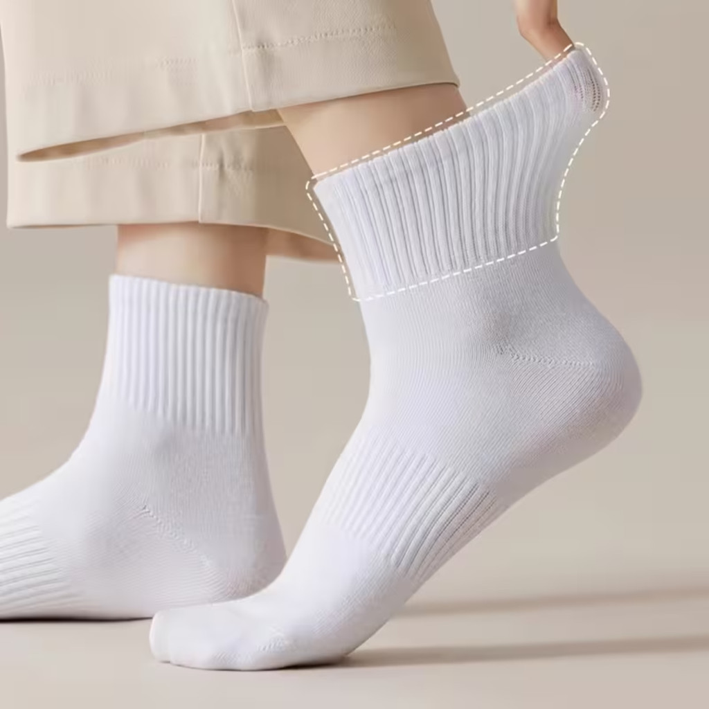 Kit com 12 Pares Meia Cano Alto Masculina Poliamid