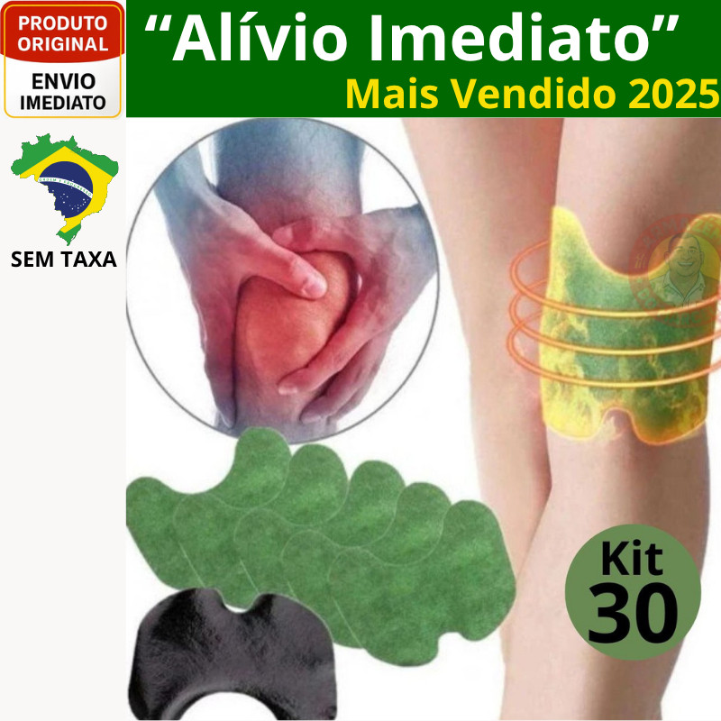 KIT com 30 Adesivo Alivio Dores Musculares Joelho 
