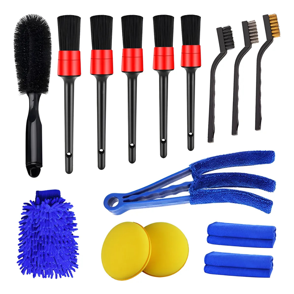 Conjunto de 15 peças de Kit de limpeza de carro, 