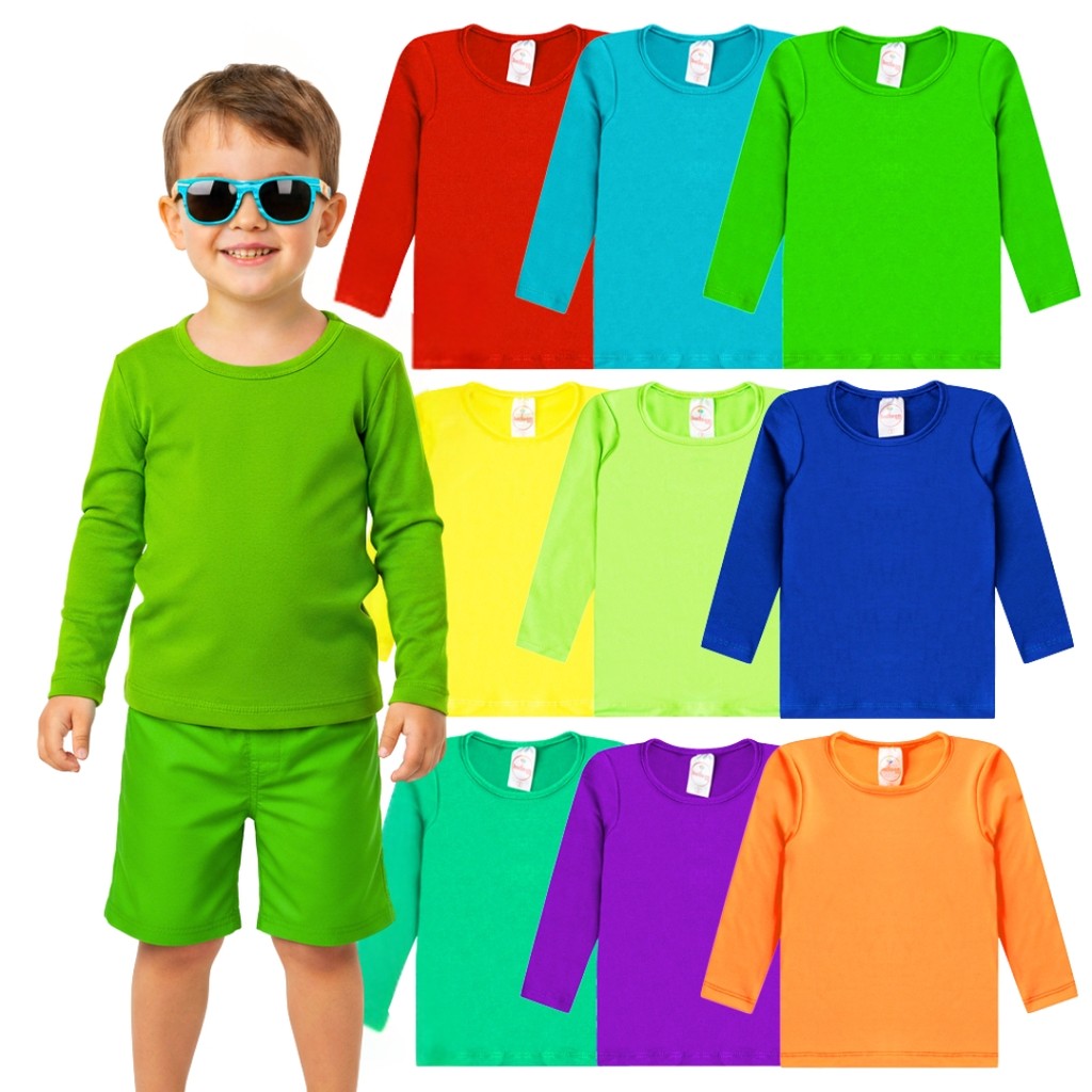 Kit de 2 ou 3 Blusa Térmica Menino Proteção Sol