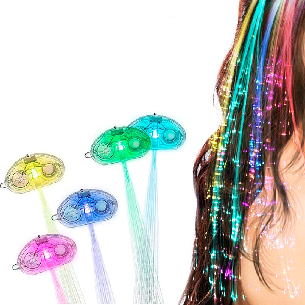 Presilha Luminosa Trança Led Com Fibra Óptica Ki