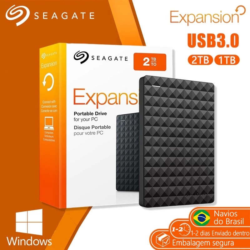 Seagate HD Externo 1TB/2TB/4TB Expansão USB 3.0 D