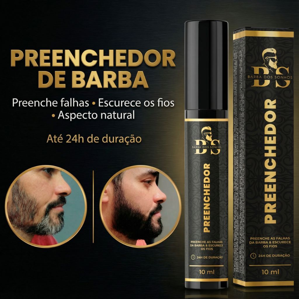 Preenchedor de Barba Preenche Falhas e Escurece a 