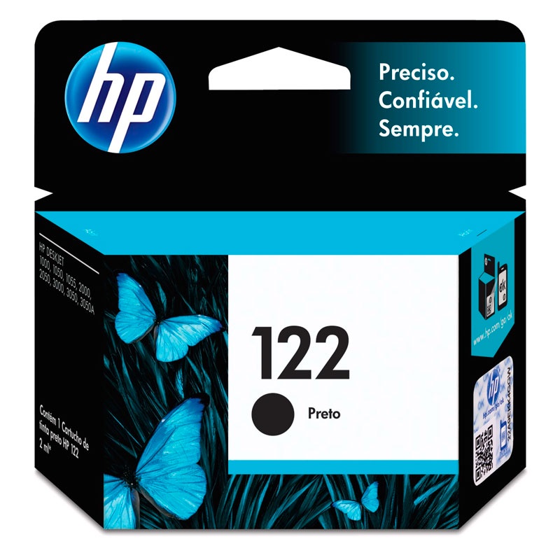 Cartucho HP 122 Original CH561HB preto p/ DeskJet 