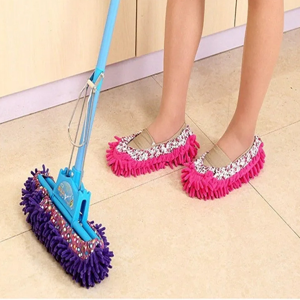 Mop Esfregão de Calçado Meia Microfibra Limpador