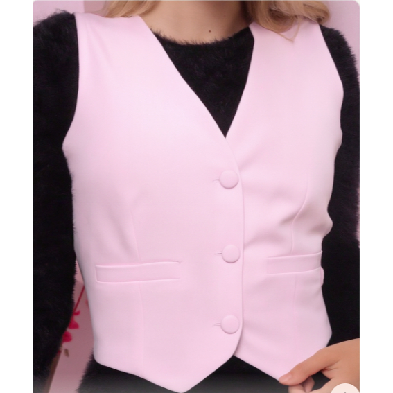 Coletinho Feminino Curto Forrado Alfaiataria Con 3