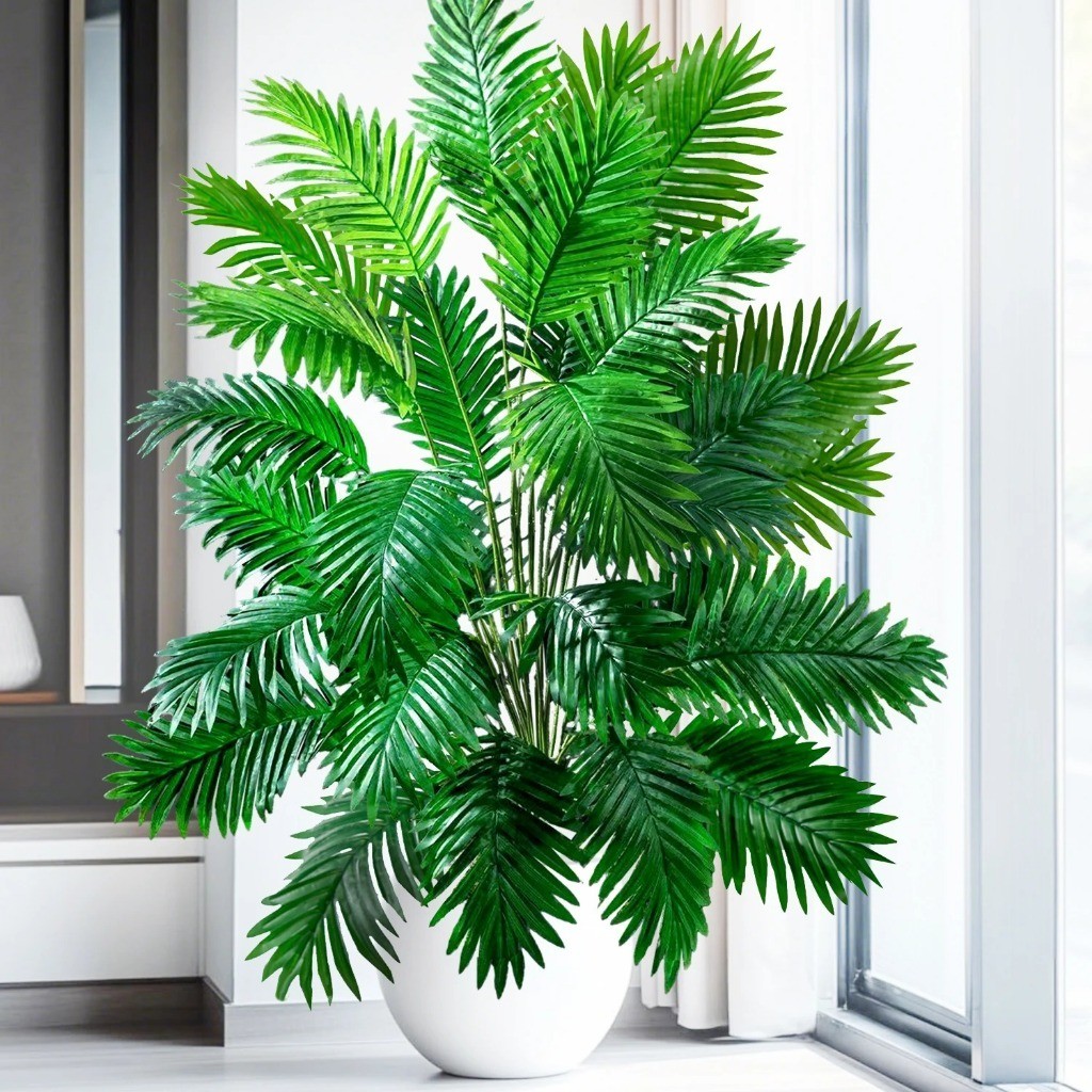 Folhas Planta Artificial Palmeira Areca Real Ao To
