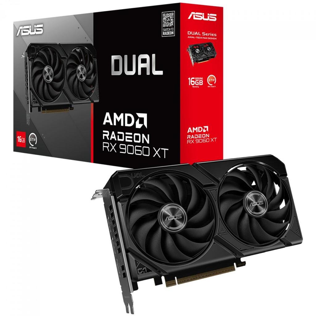 Placa de Vídeo Asus AMD Radeon RX 9060 XT Dual, 1