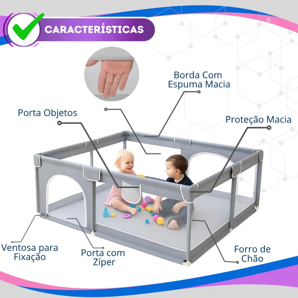 Cercadinho chiqueirinho segurança do bebê menino