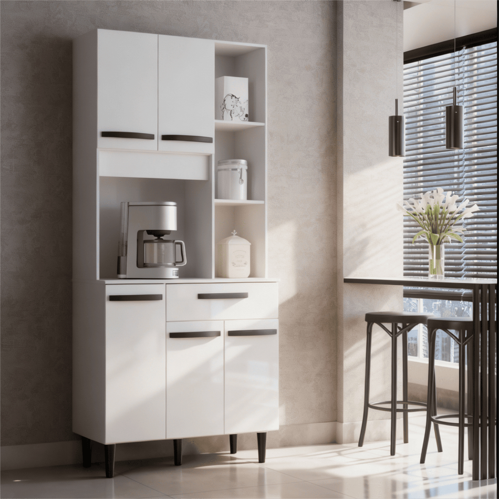 Armário Cozinha Compacta 5 Portas 1 Gaveta Malu P