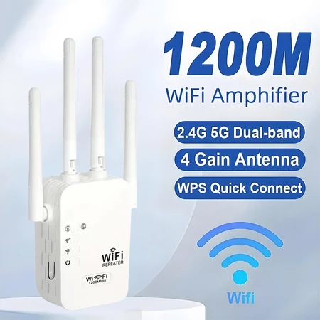 Amplificador de Sinal WiFi Ultra Rápido 1200Mbps 