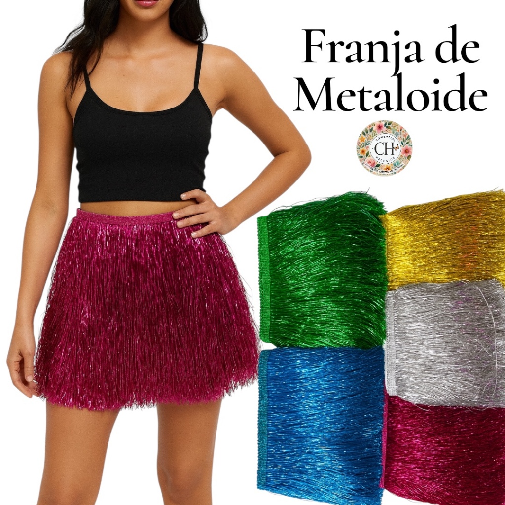Franja de Metaloide ideal para Customizar Ábadas 