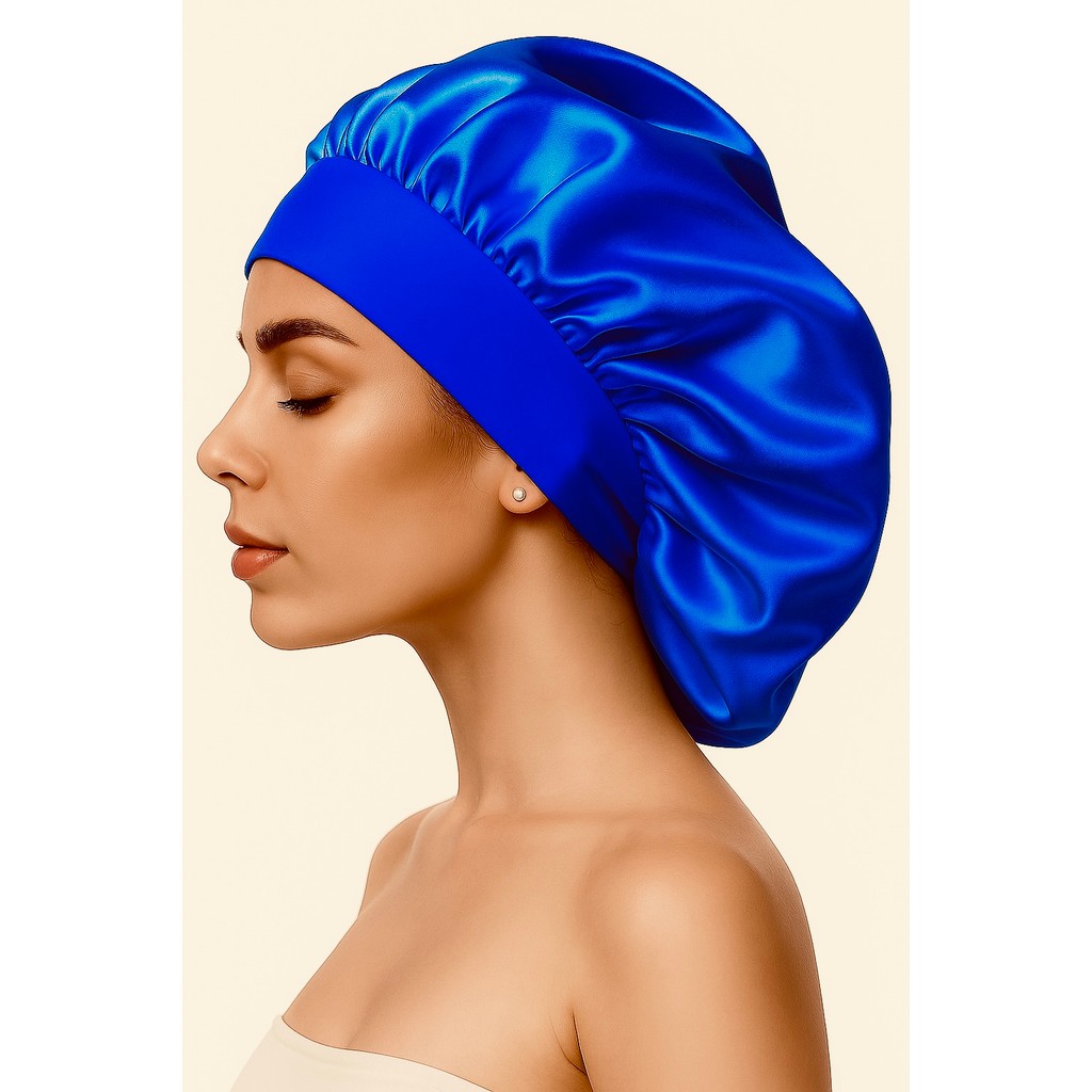 Touca de Cetim com Faixa Larga Elástica | Protege