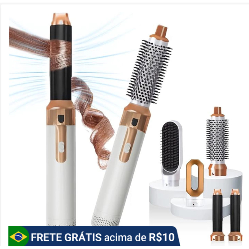 Airwrap Styler 5 em 1 secador de cabelo escova de 
