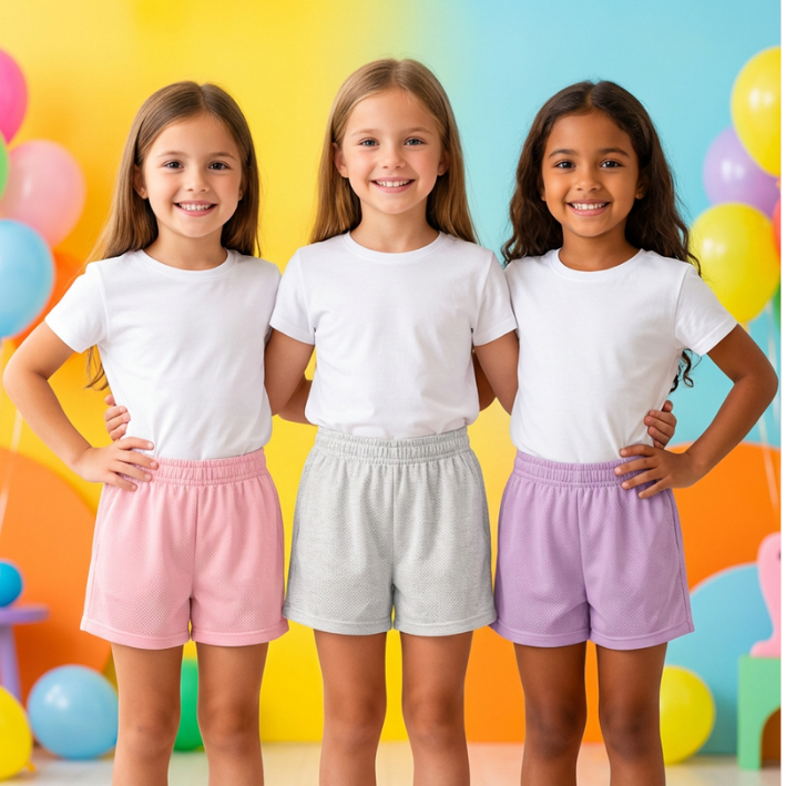 Kit 3 Shorts Infantil Menina Verão | Algodão Con