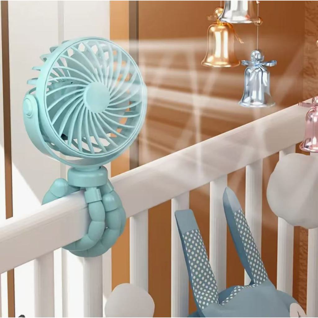 Mini Ventilador Luminoso Recarregável para Carrin