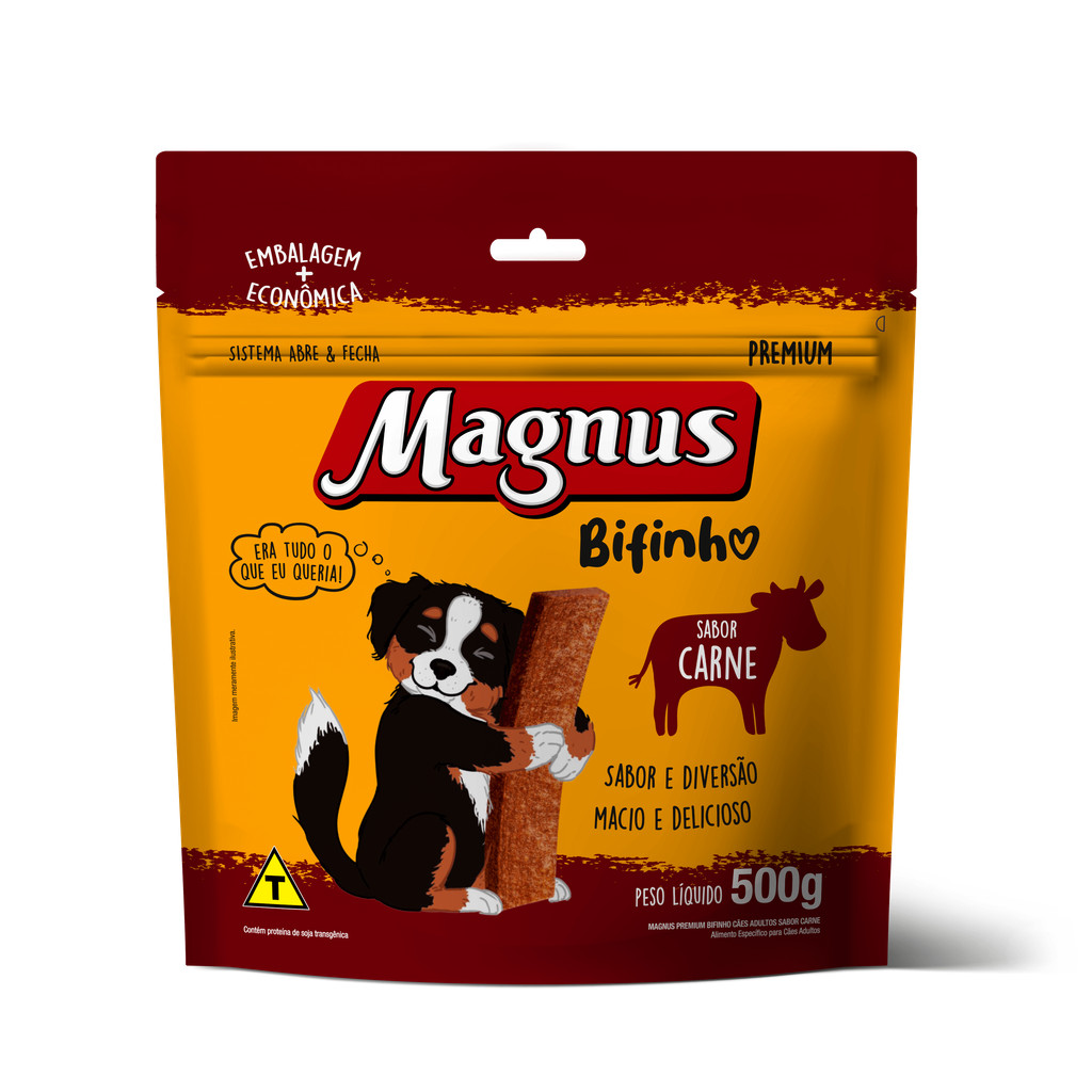 Magnus Bifinho Para Cães Adultos Sabor Carne 500g