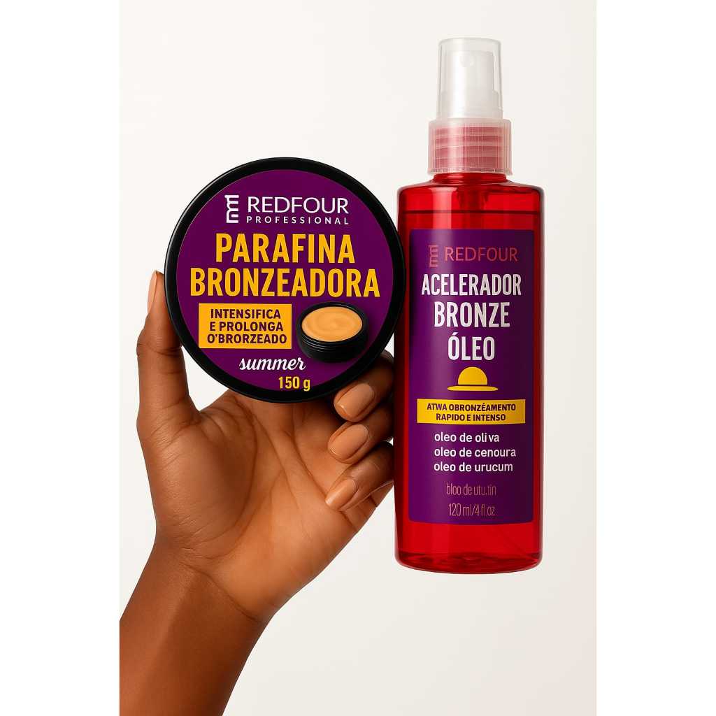 Acelerador 120ML + Parafina 150g REDFOUR  Bronze N