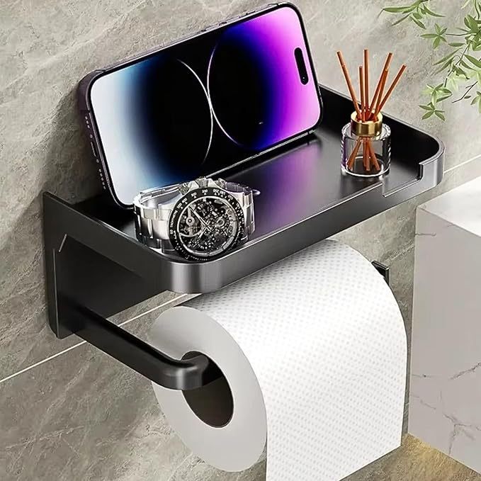 Suporte para Papel Higiênico com Porta Celular Pr