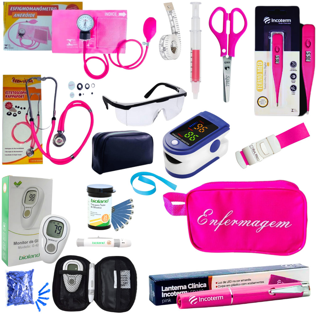 Kit Enfermagem Aparelho de Pressão + Estetoscópi