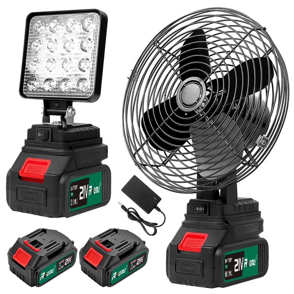 Ventilador Portatil 8 + Luz Led 4 Portatil Luz Inc