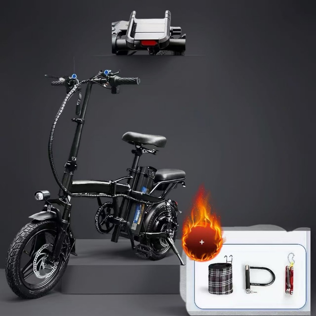 Bicicleta Elétrica Dobrável para Adultos com Ped