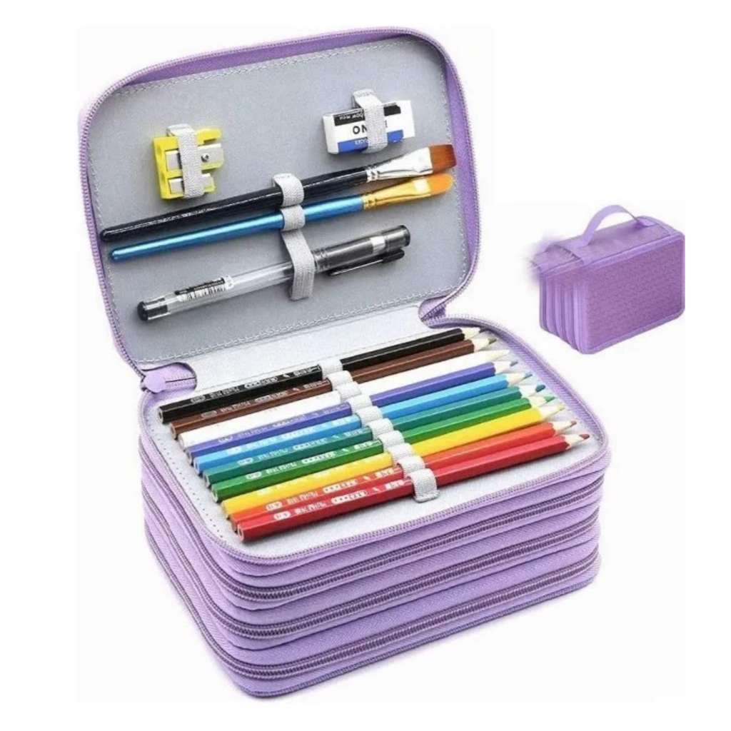 Estojo Escolar/Estojo Box/Estojo De Lápis De Quat