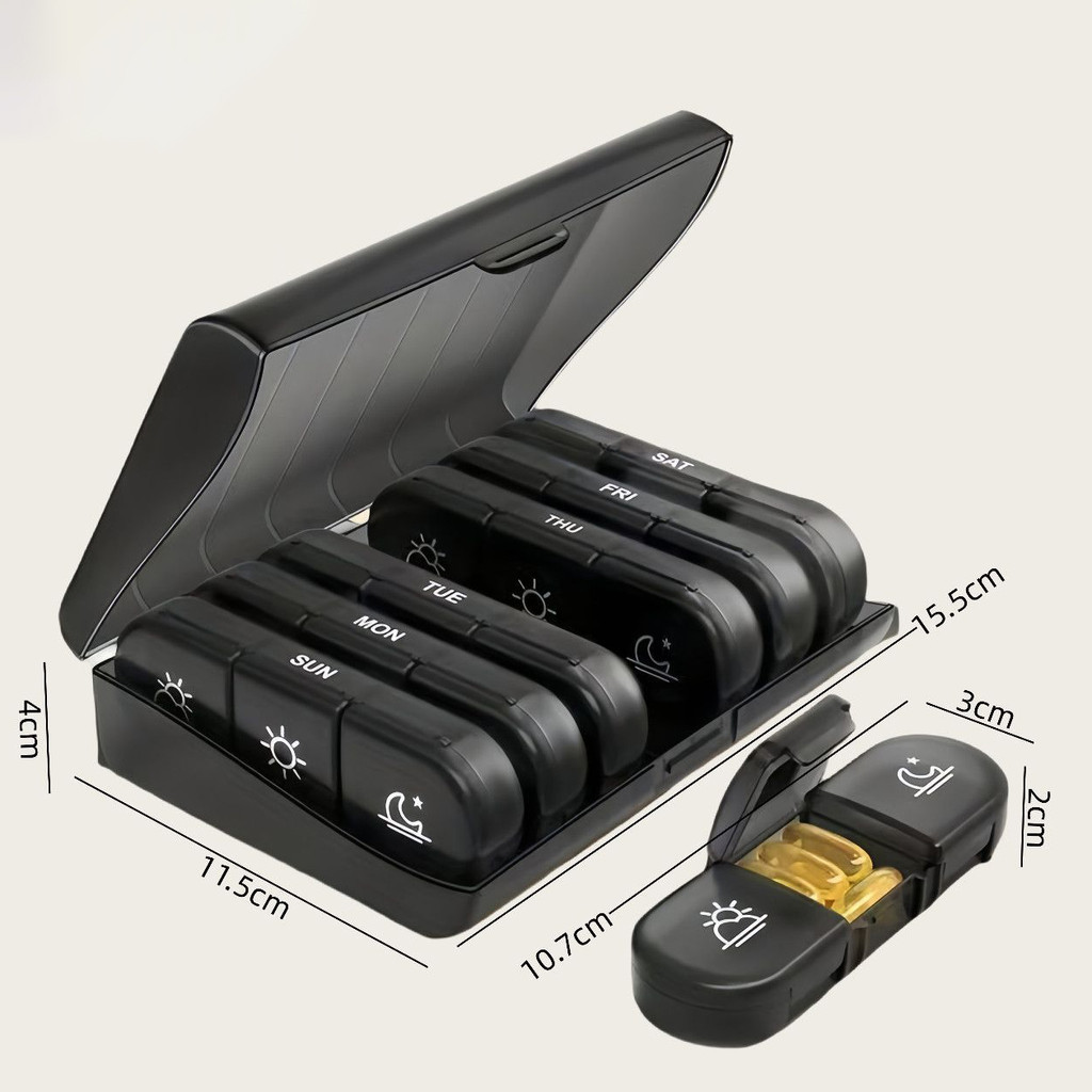 Porta Comprimido Caixa Organizadora 3 Divisórias 