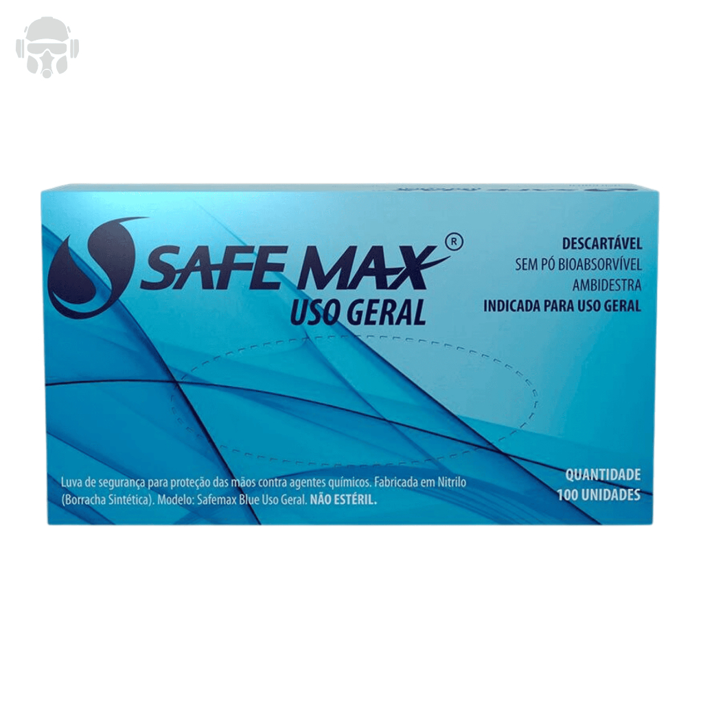 Luva Antialérgica Nitrilo Supermax Sem Pó Uso Ge