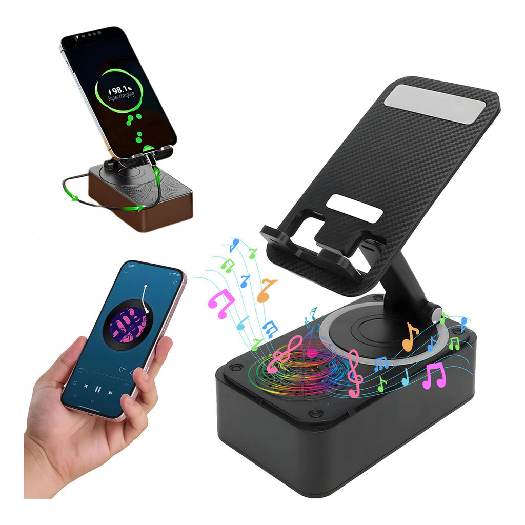 3 Em 1 Suporte Carregador Power Bank E Caixa De So