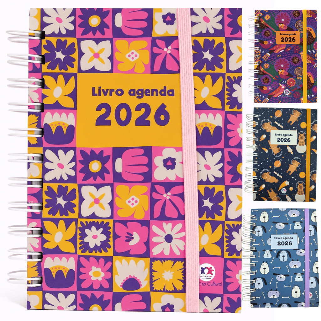 Agenda Diária 2026  16 cm x 12 cm  320 Páginas C