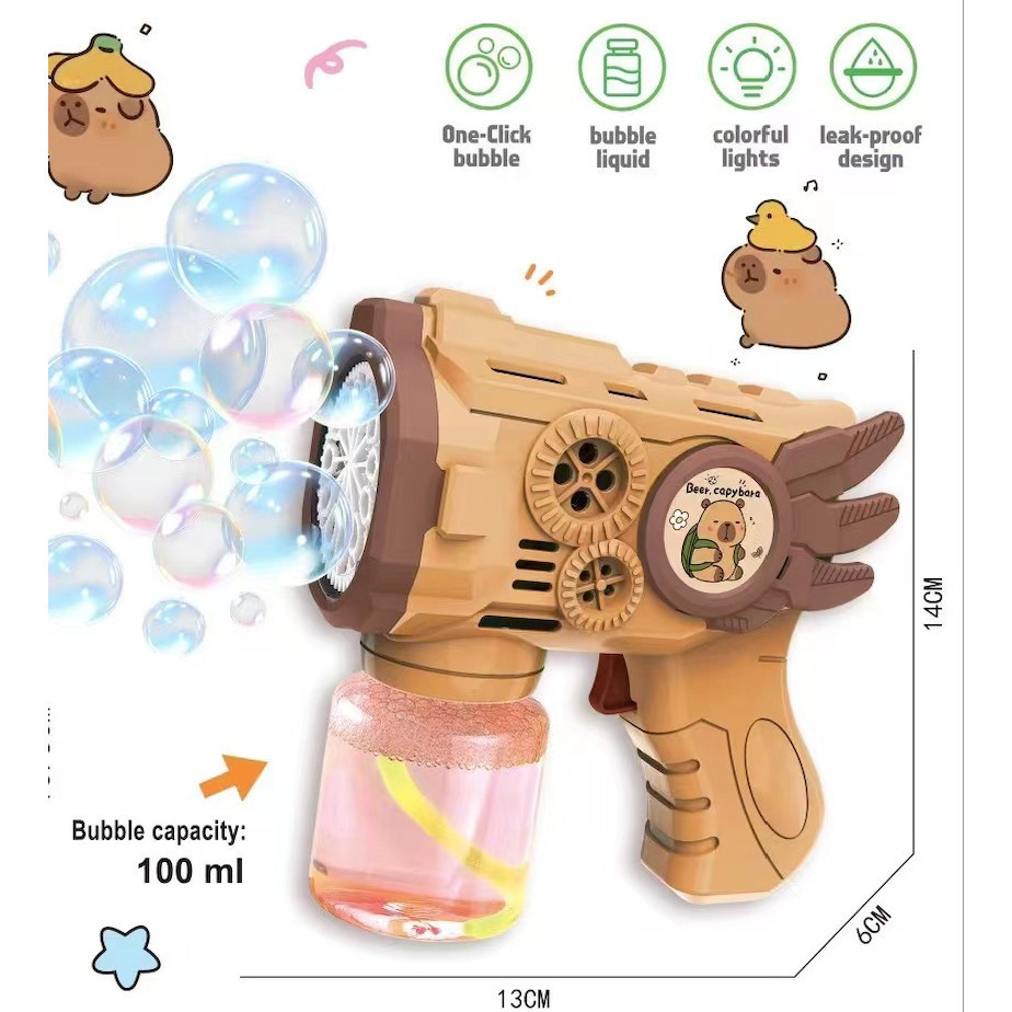 Brinquedo Bolha De Sabão Modelo Capivara Modelo E