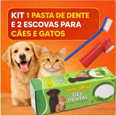 Kit 1 Dedeira + 1 Escova de Dentes + Pasta de Dent