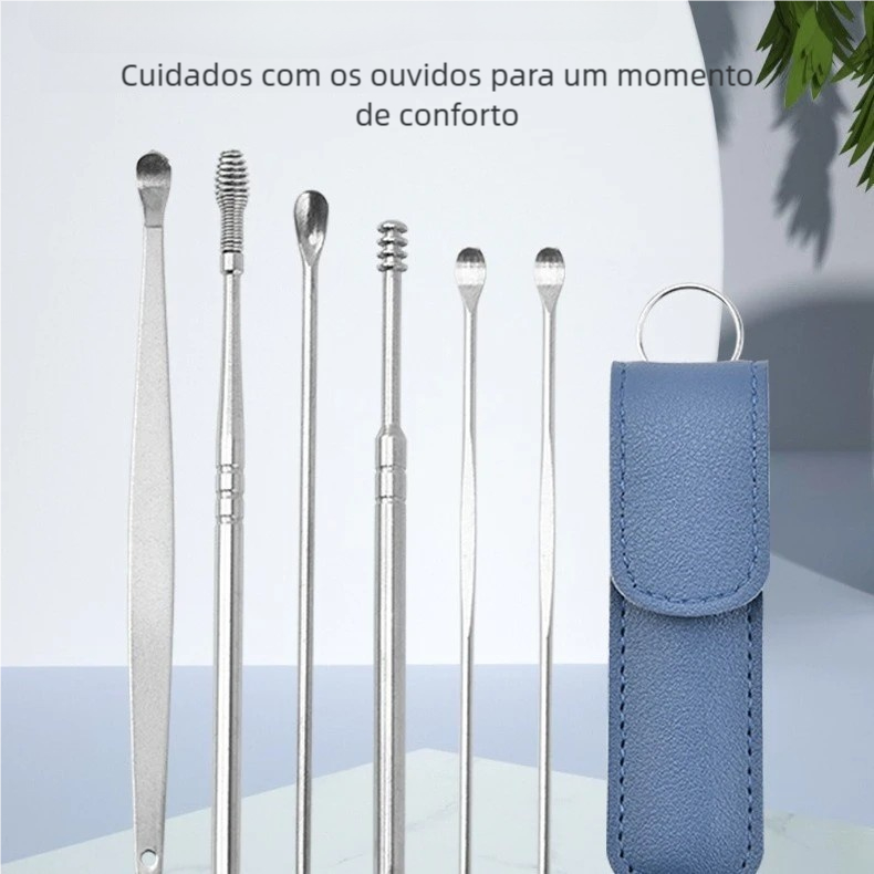6 Peças Colher de Aço Inoxidável – Kit Po