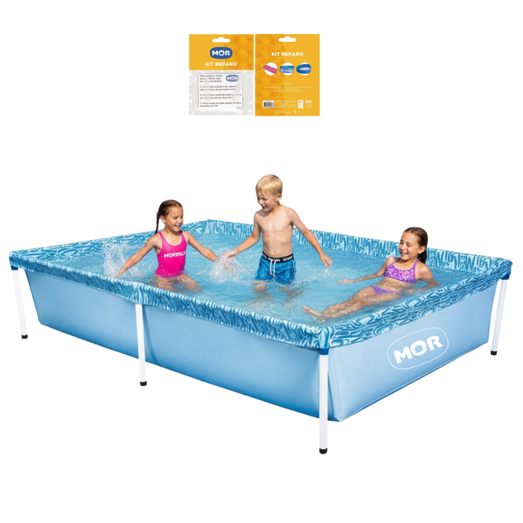 KIT PISCINA 1000 LITROS INFANTIL REFORÇADA + REPA