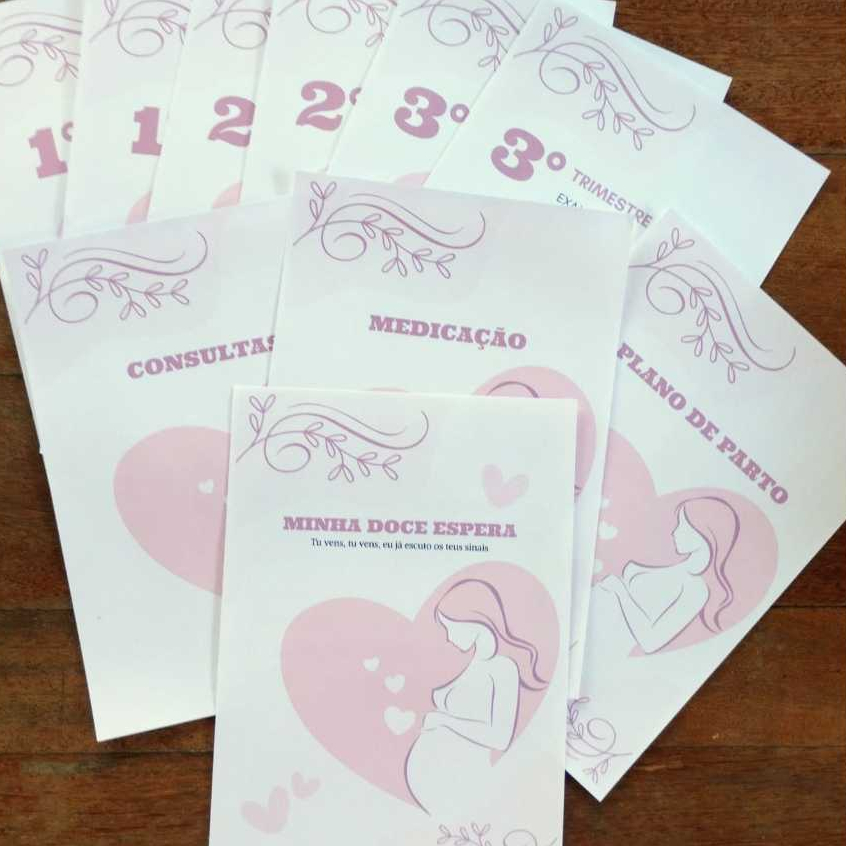 KIT DE FOLHAS DIVISÓRIAS PARA PASTA GESTANTE ACOM