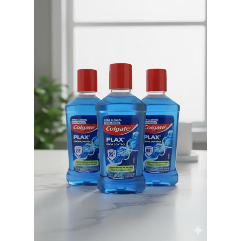 kit com 3 unidades Enxaguante Bucal Colgate Plax 6