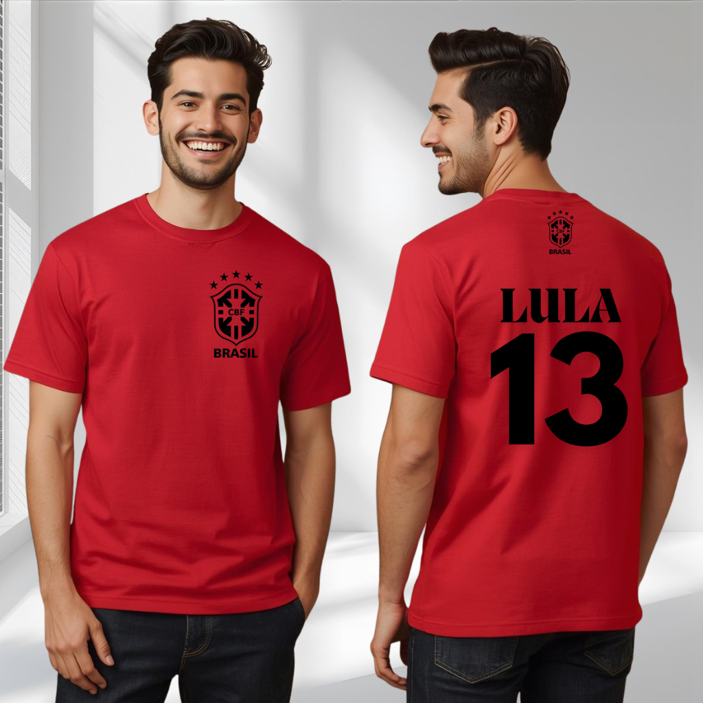 Camiseta Personalizada Lula 2026 Nome e Número &#
