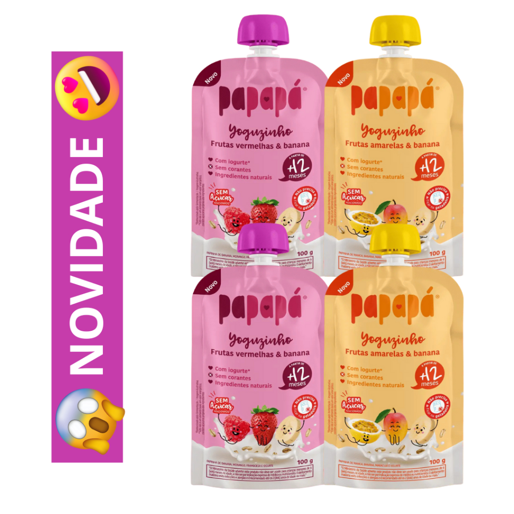 Papapa Kit 4un – 2 Sabores – Papinha O