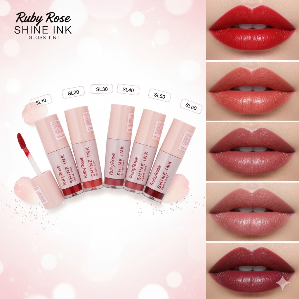 Pronta entrega Gloss Tint Ruby Rose Shine INK Linh