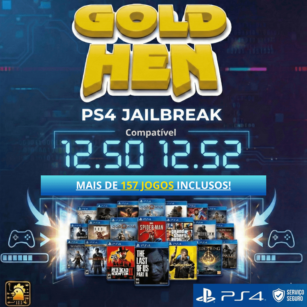 GoldHEN PS4 12.50 12.52 Disco Desbloqueio BD-J 