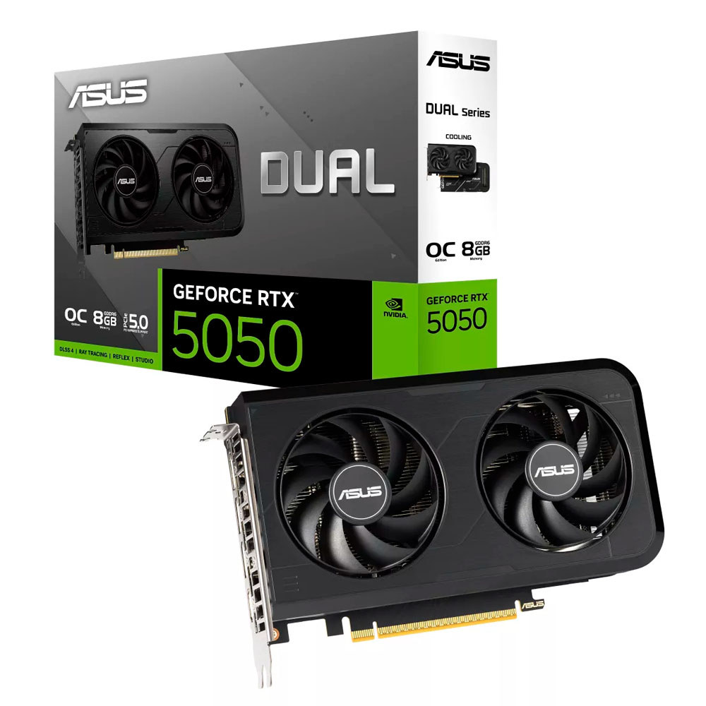 Placa de Vídeo ASUS RTX 5050 Dual 8GB GDDR6 128 B