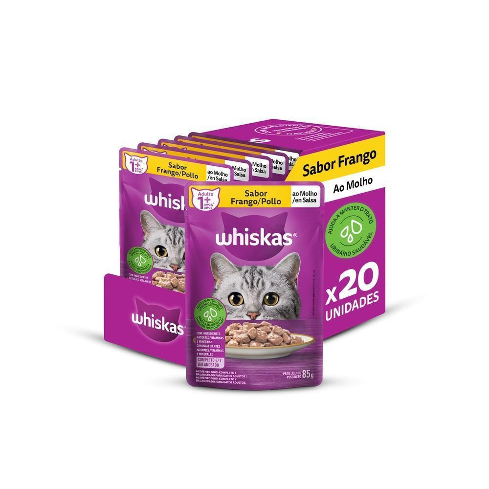 Ração Úmida Whiskas Sachê Frango ao Molho para