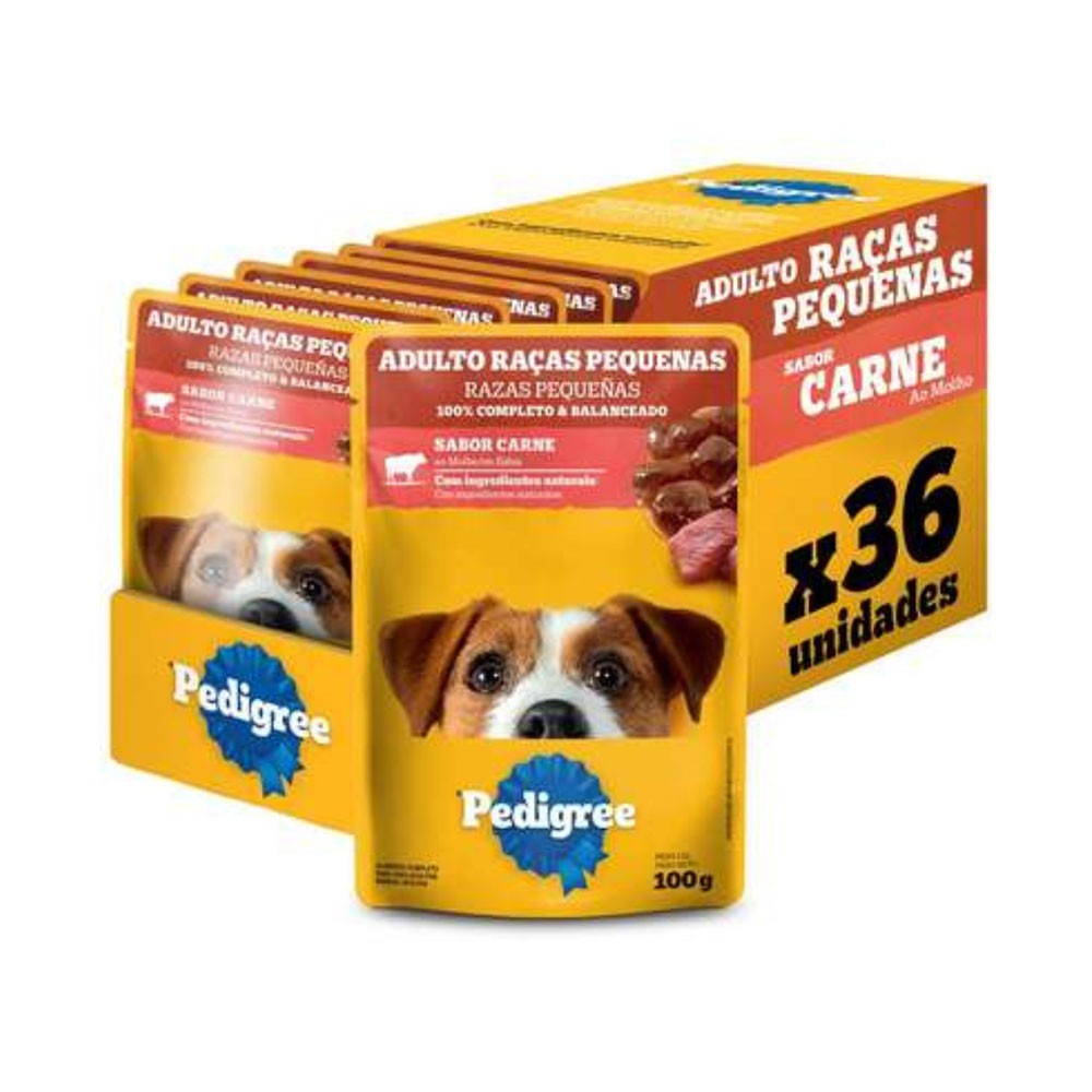 Ração Úmida Pedigree Sachê Carne ao Molho para