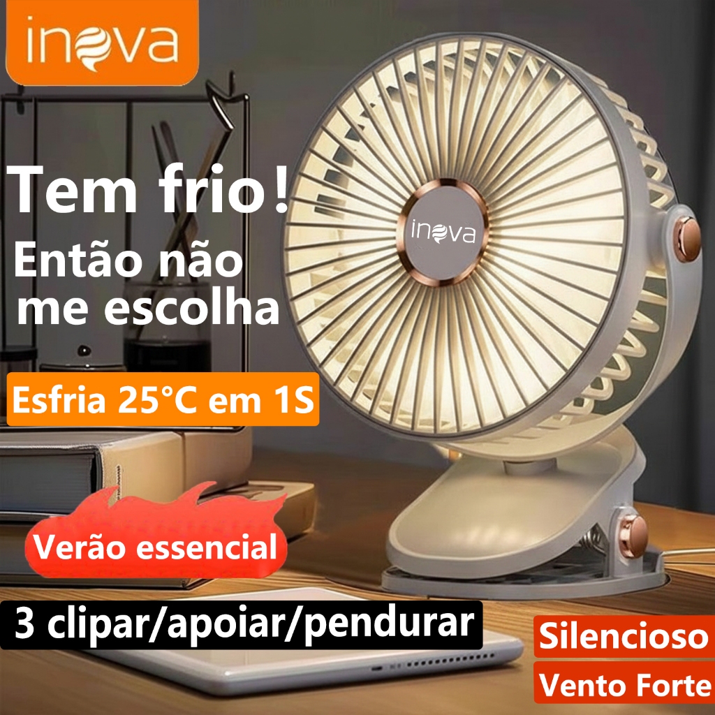 Mini Ventilador Portatil Vento Forte Silencioso e 